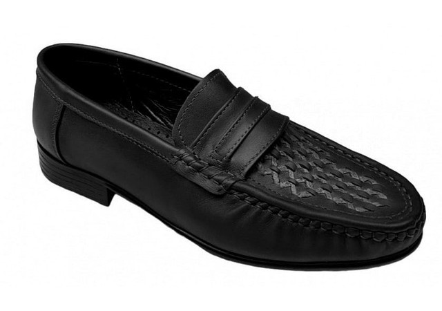 Mocasini barbatesti din piele naturala de culoare neagra GKR15N